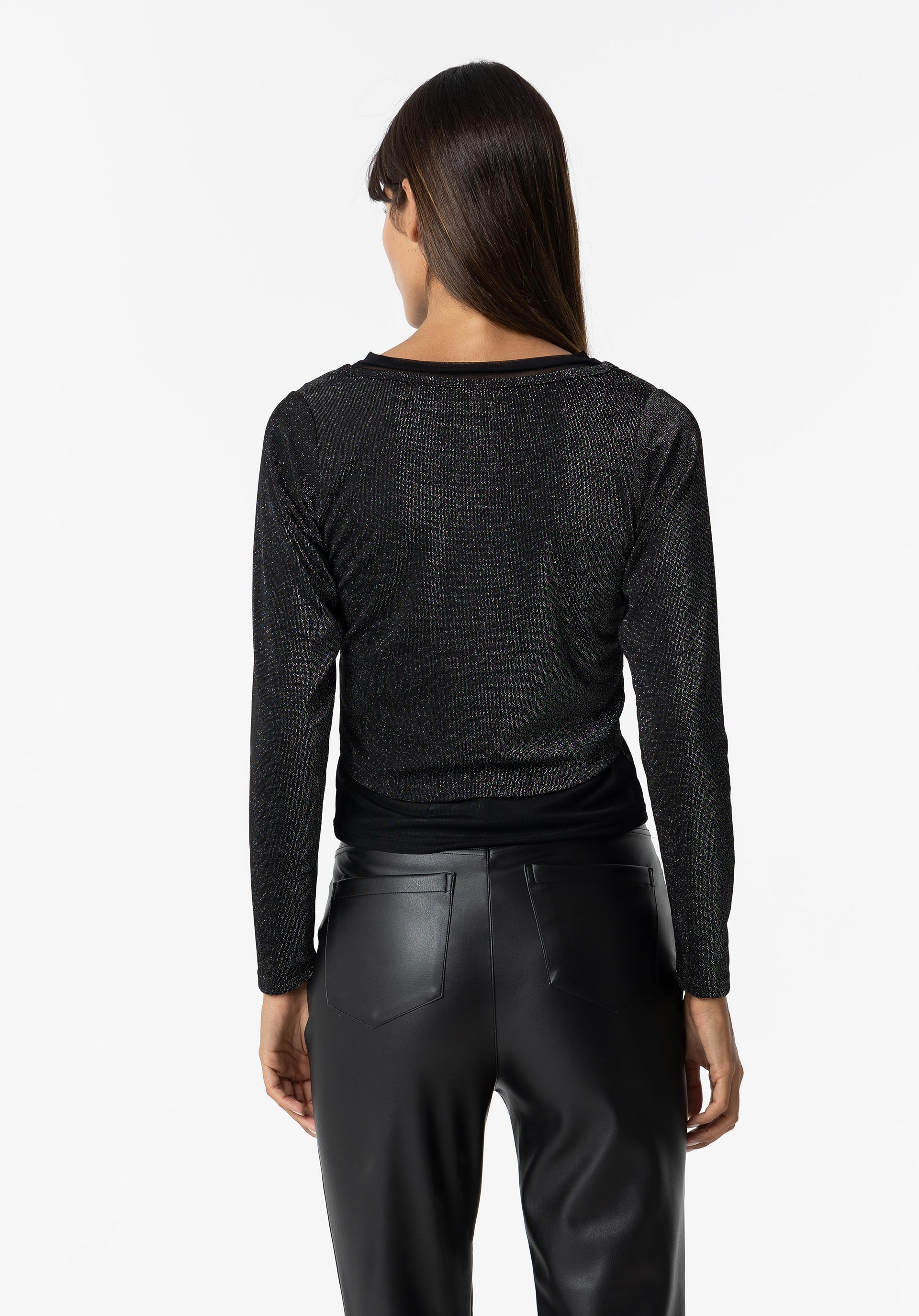 T-shirt Mesh com Sobreposição