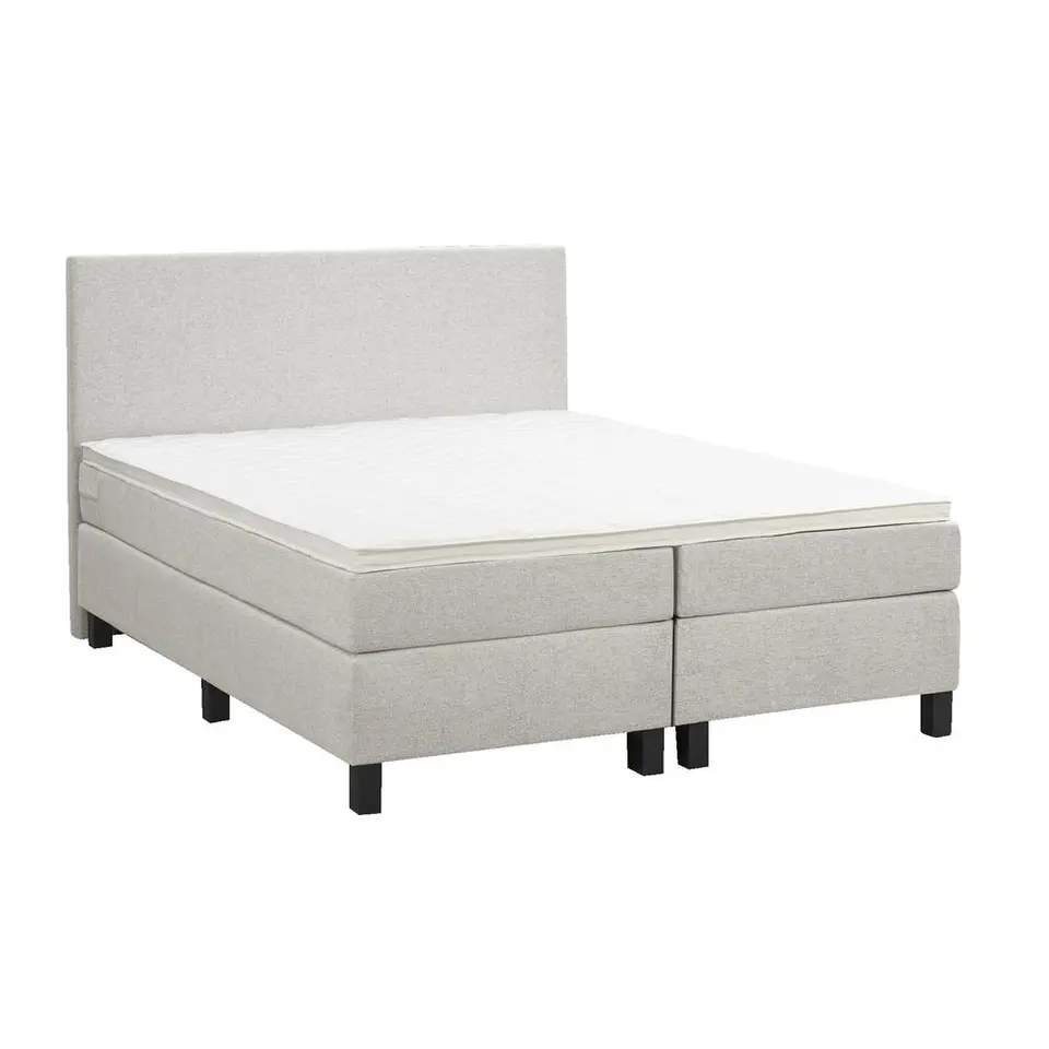 Boxspring Liv egaal - ecru - 180x200 cm - vierkante poot