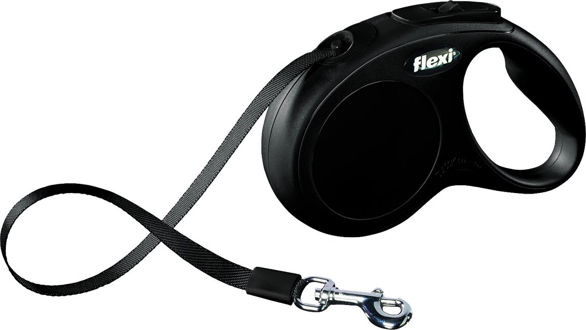 Flexi rollijn classic tape S 5 meter zwart