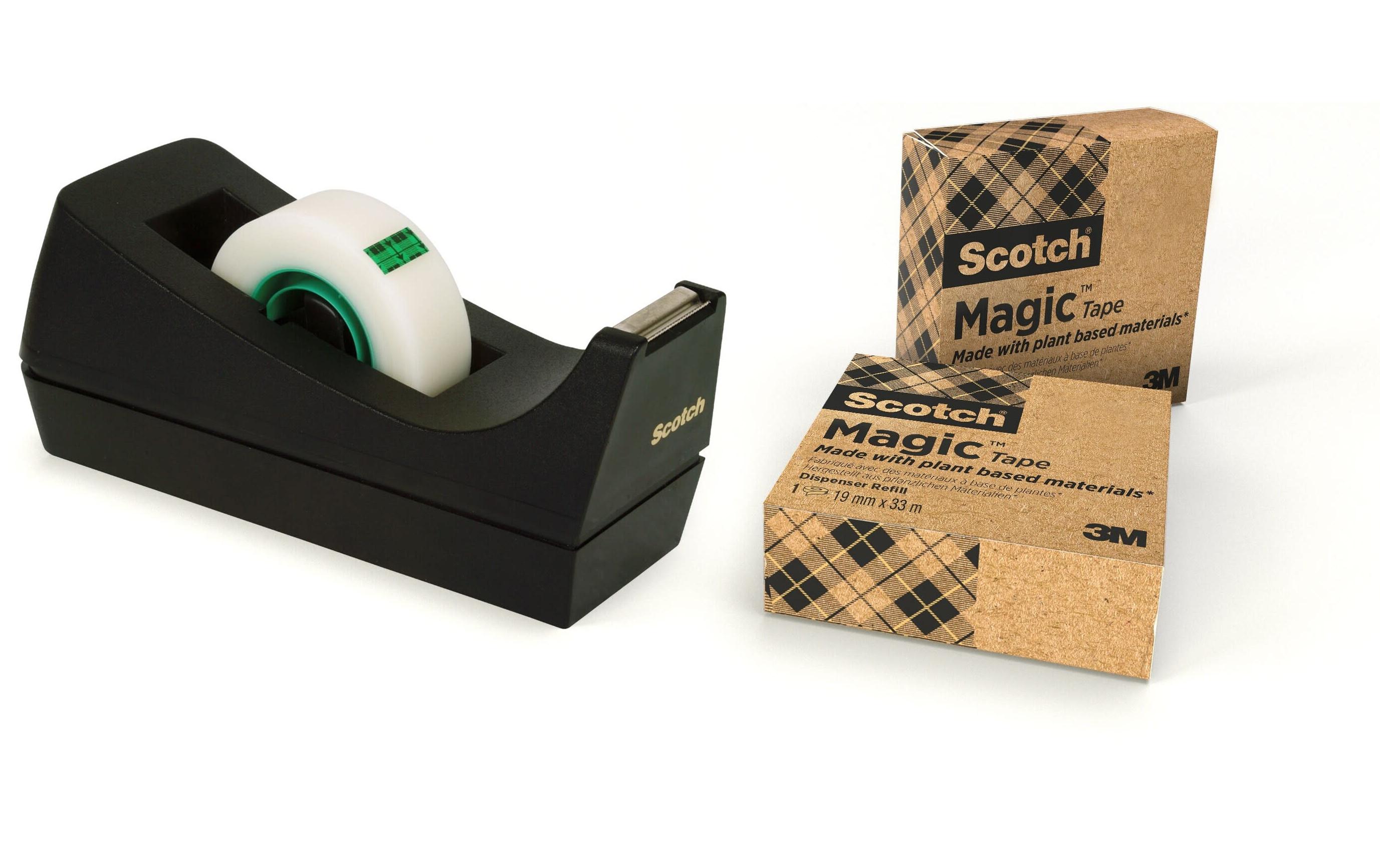 Tischabroller Magic 19 mm x 33 m, SchwarzPultabroller mit 3 Rollen