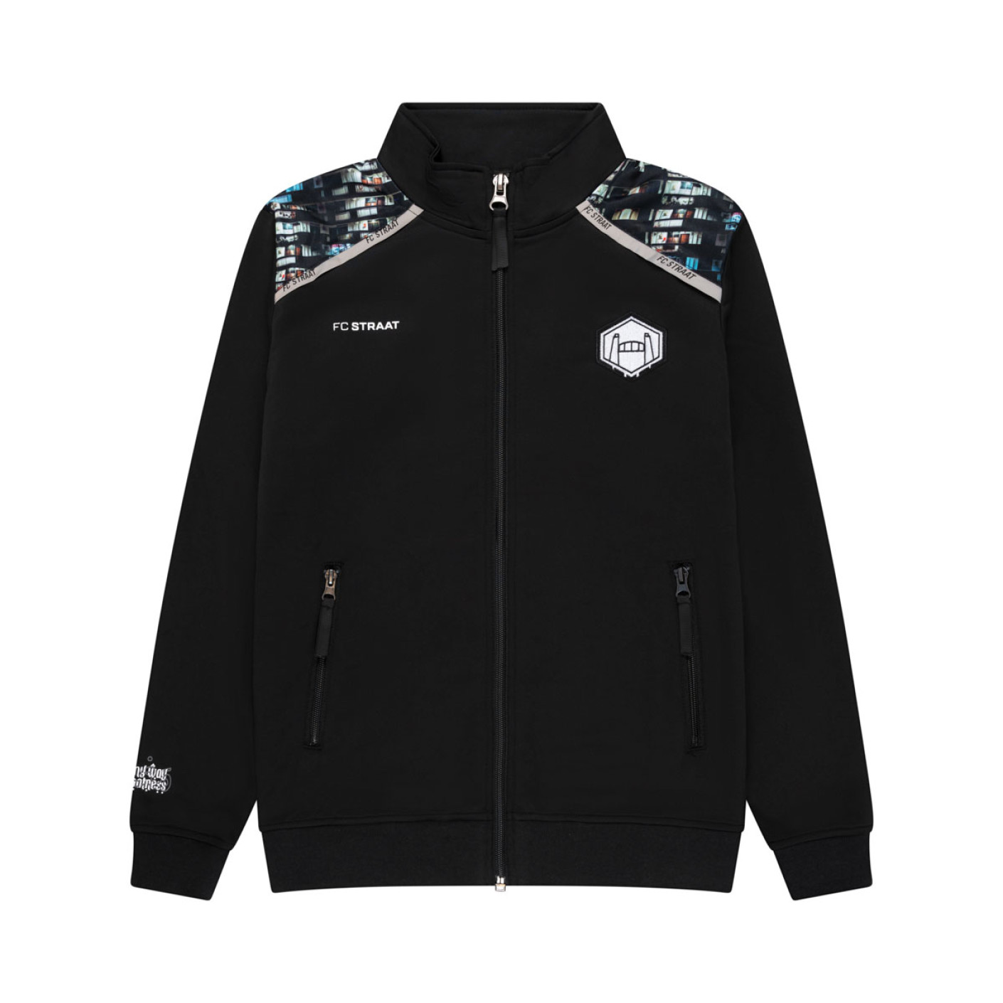 Touzani Damascus Trainingsjack Kids Zwart Wit