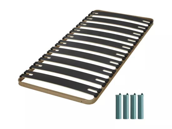Sommier à lattes + pieds 90x190 C310 - 10 lattes bois - Fabrication française