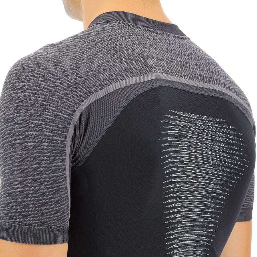 UYN Granfondo Fietsshirt Korte Mouwen Zwart/Grijs Heren