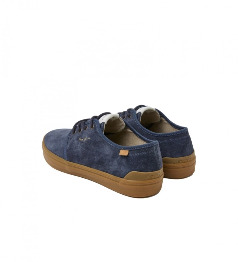 Tênis de couro azul marinho Pepe Jeans Colin