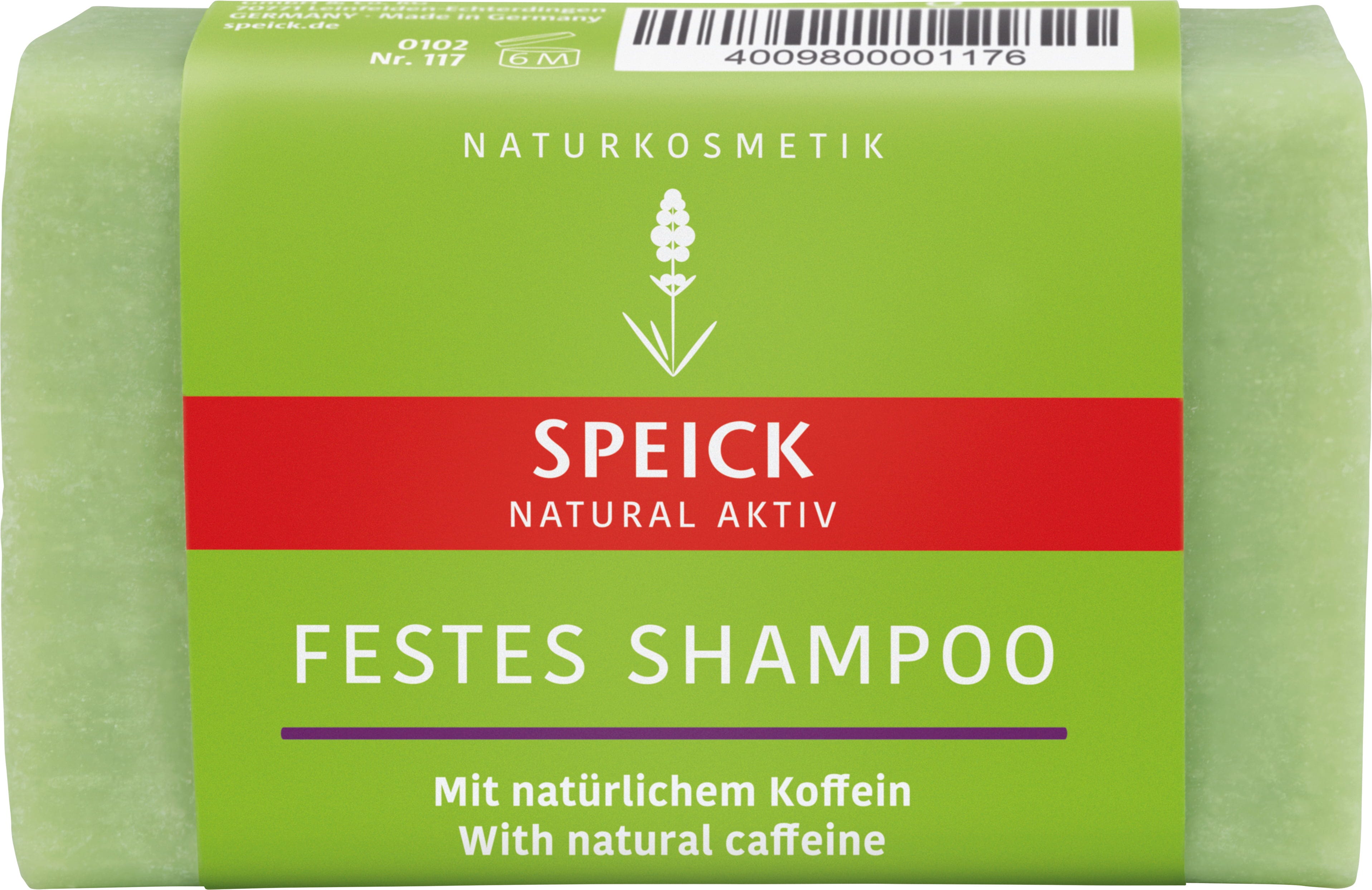 SPEICK  Natural Aktiv Festes Shampoo mit natürlichem Koffein, 60 g