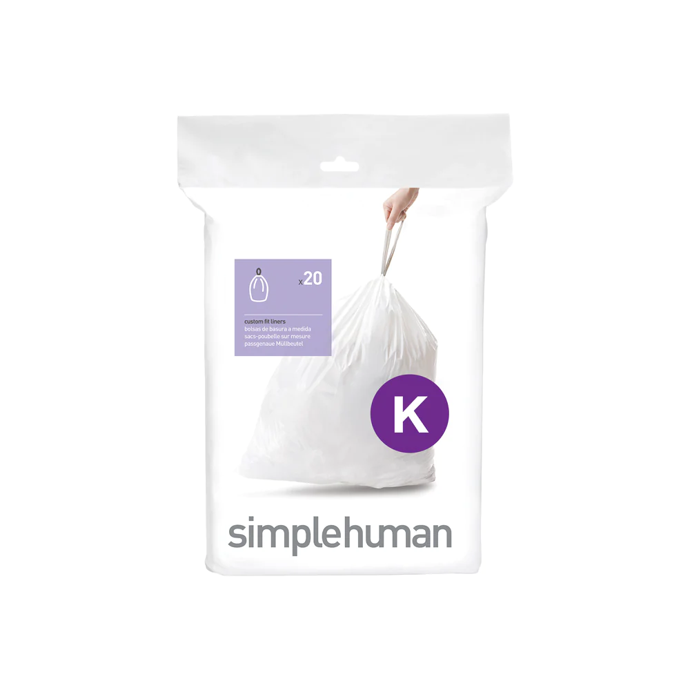 Pack de 20 sacs poubelle 35-45L code k Simplehuman
