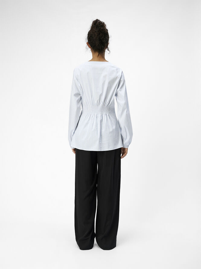 Object OBJTUTTA SCULPTURE FIT LS SHIRT E D Brunnera blue/white