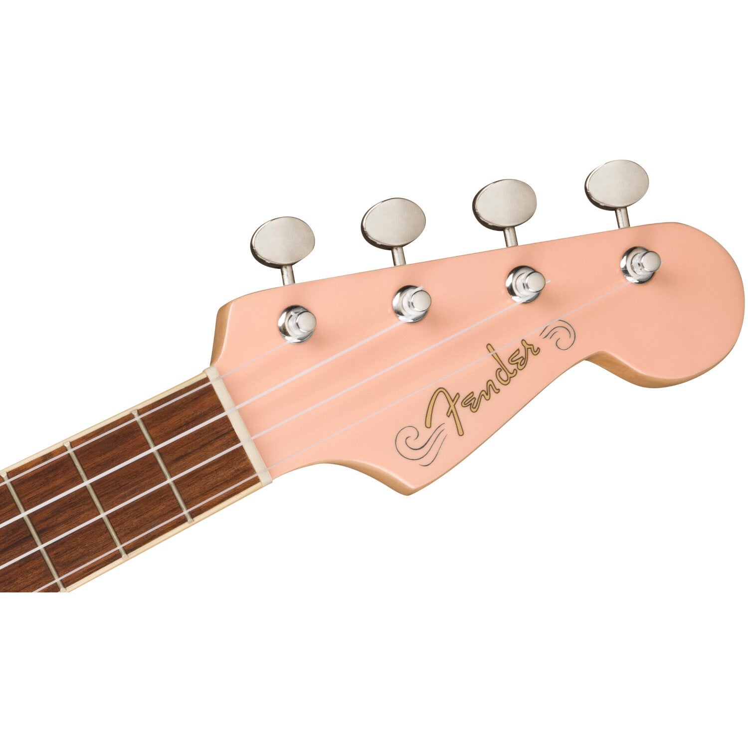 Fender Fullerton Jazzmaster Uke WN Tortoiseshell Pickguard Shell Pink elektrisch-akoestische ukelele