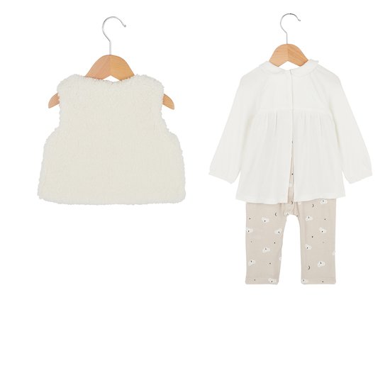 Combinaison + gilet Petit Koala   Écru/Beige        de               Marèse
