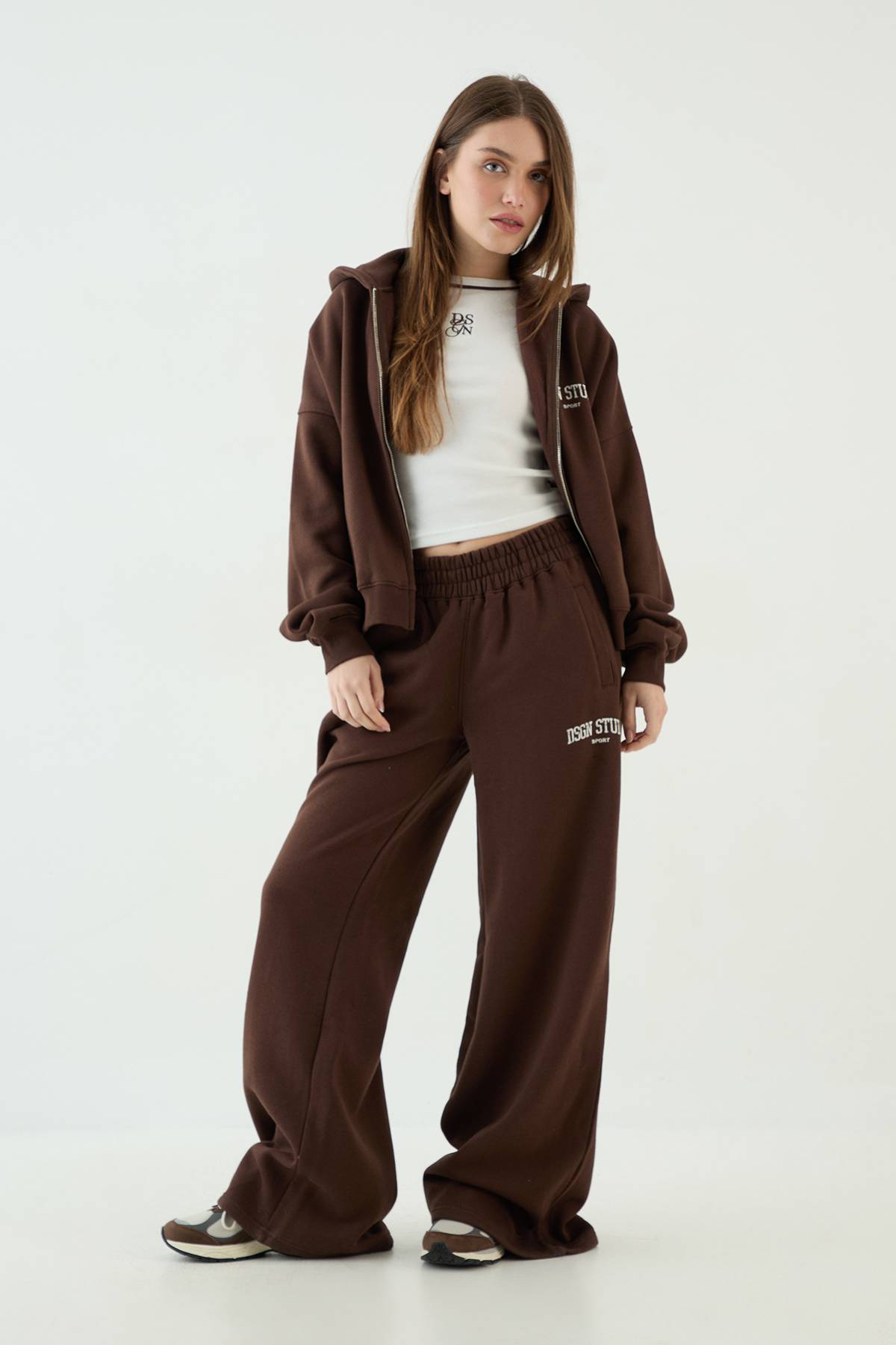 Sweat À Casynthétiqueche Zippé Oversize Imprimé Collegiate Dsgn Studio