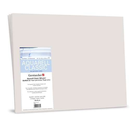 GERSTAECKER AQUARELL CLASSIC Aquarellkarton, rau