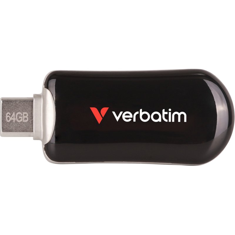 Verbatim 30224 lecteur USB flash 64 Go USB Type-C 3.2 Gen 1 (3.1 Gen 1) Noir