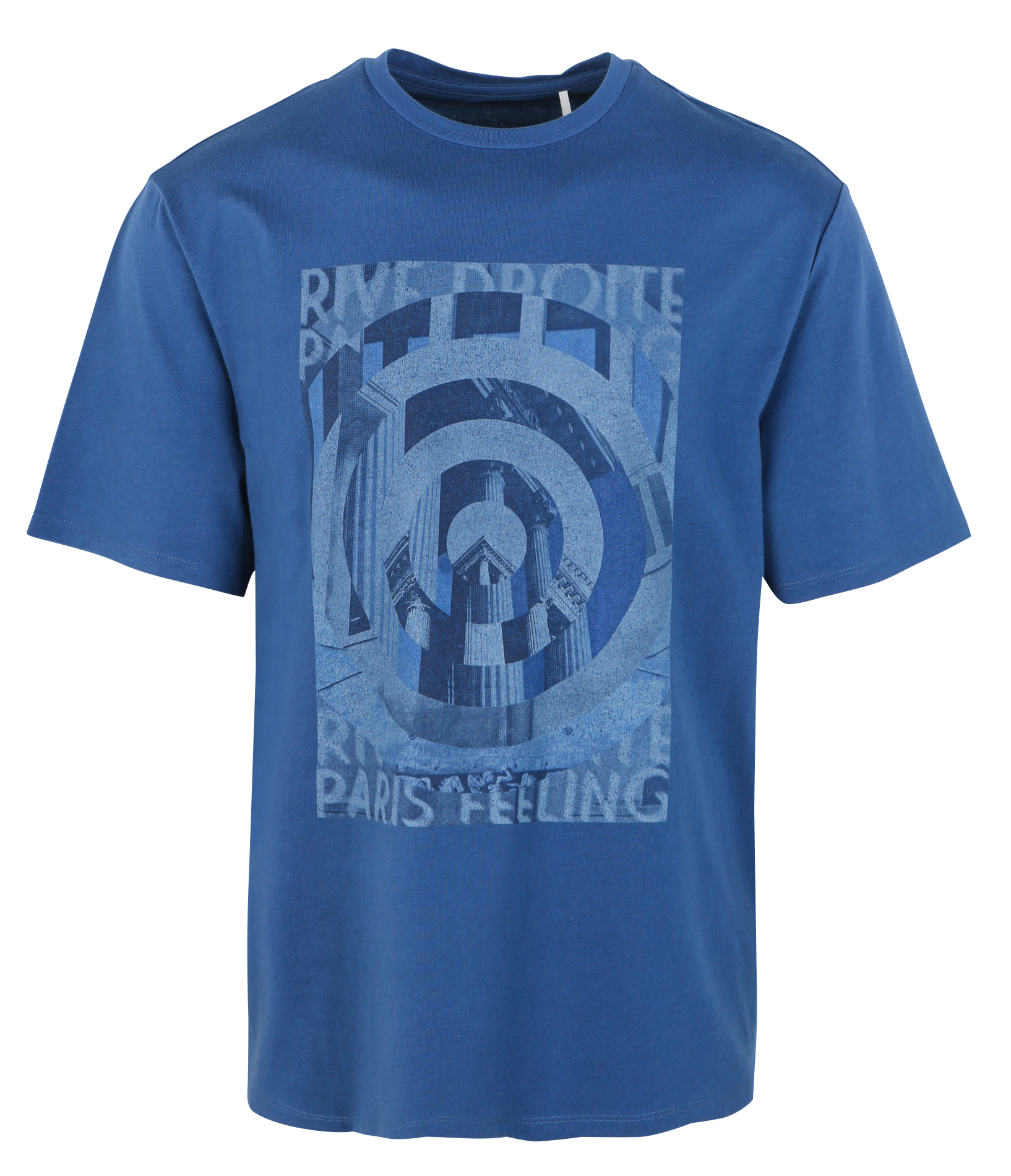 Tee-shirt oversize sérigraphié en coton | Bleu