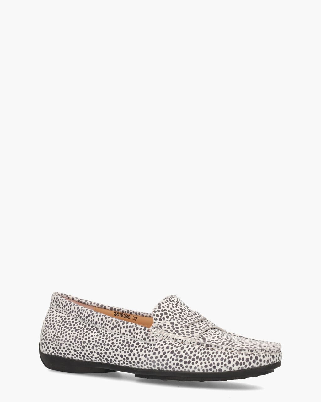 Di Lauro Harmkje Wit/Zwart Damesloafers