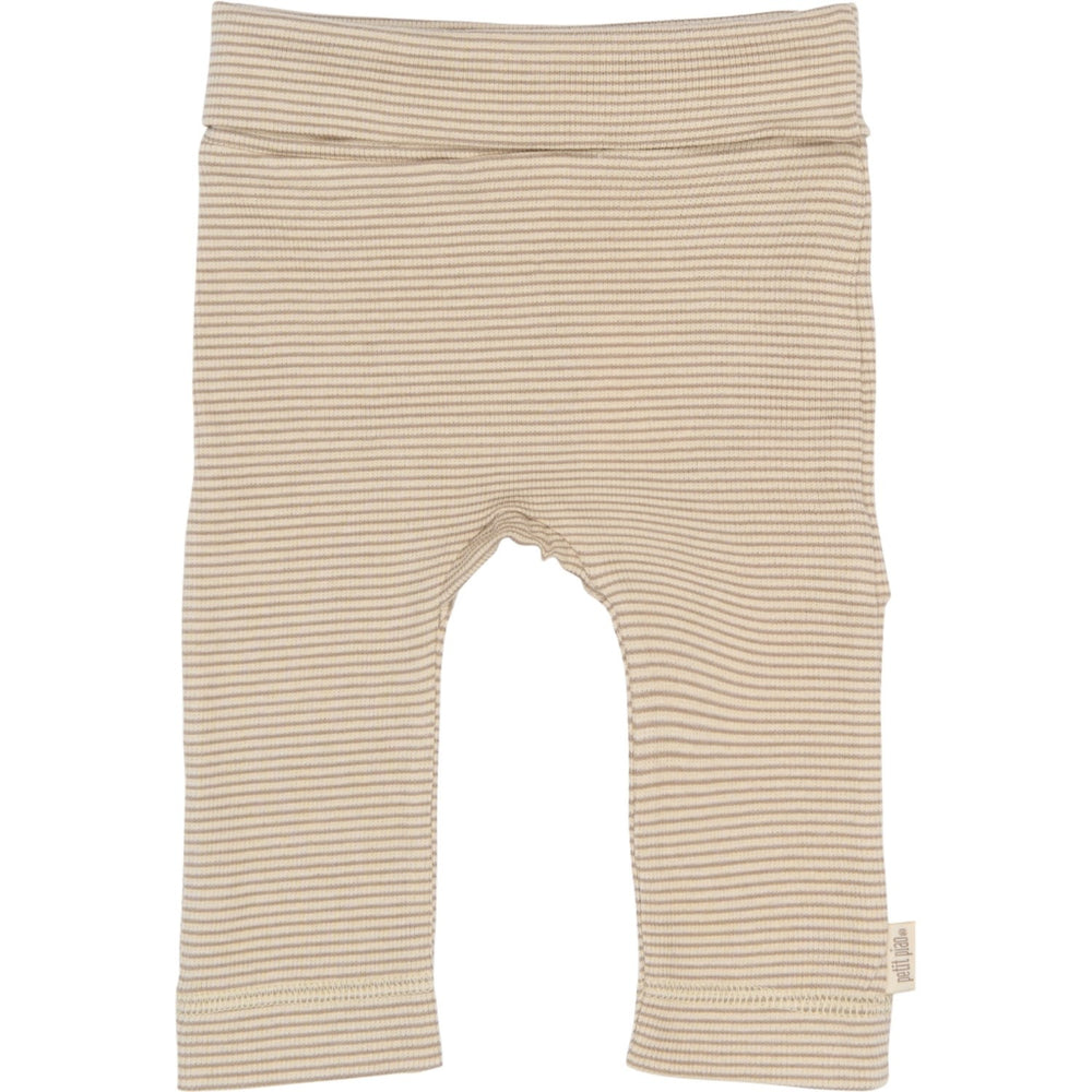 Køb Petit Piao Pure Cashmere/Dark Off White PPDian Fold Leggings Stripe NB NOOS