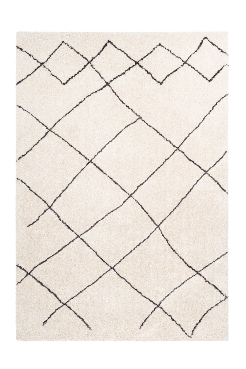 Oasisic Ivory hoogpolig tapijt, 25 mm, modern, 80 x 150 cm