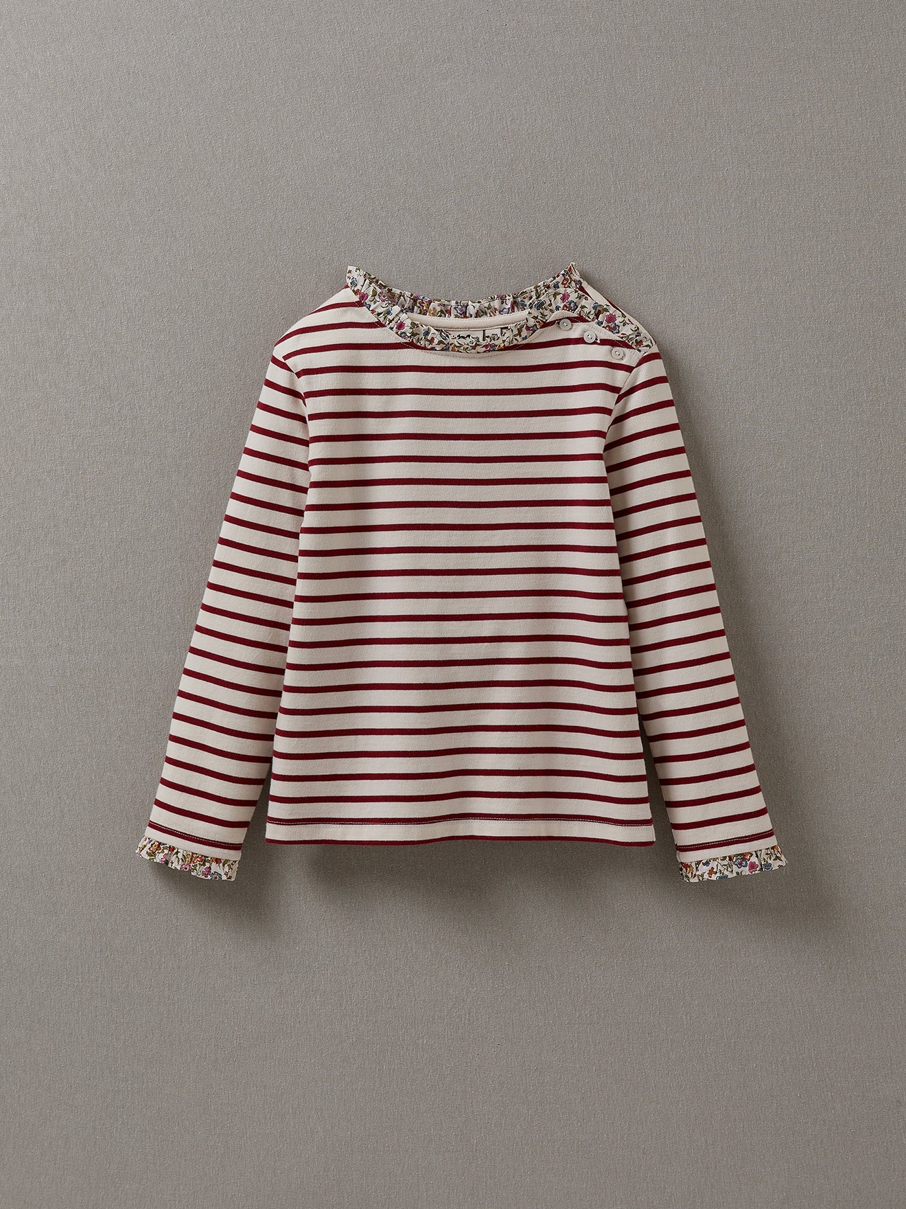 T-shirt marinière Fille tissu Liberty - Coton bio