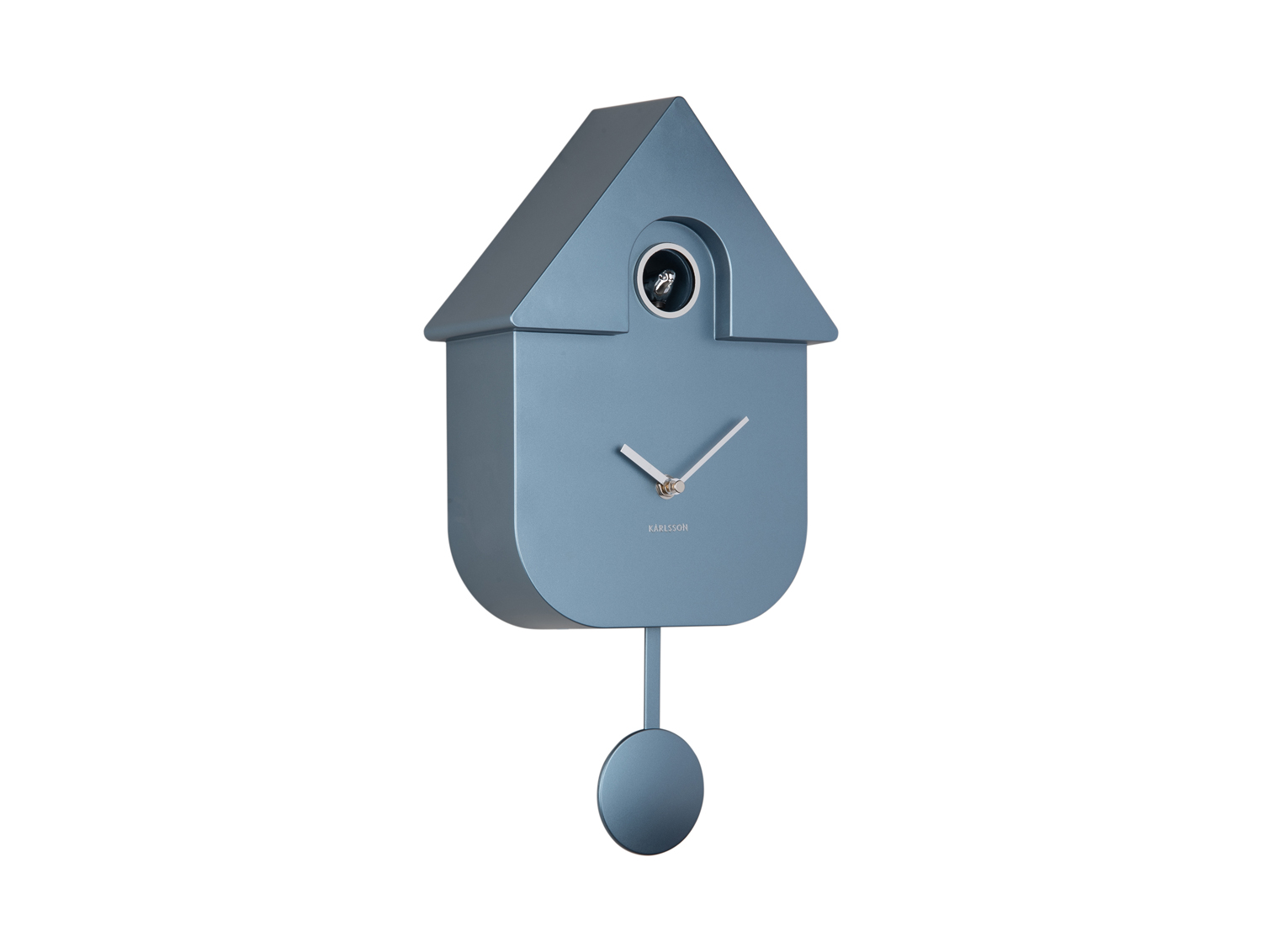 Wall clock Modern Cuckoo ABS metallic dark blue