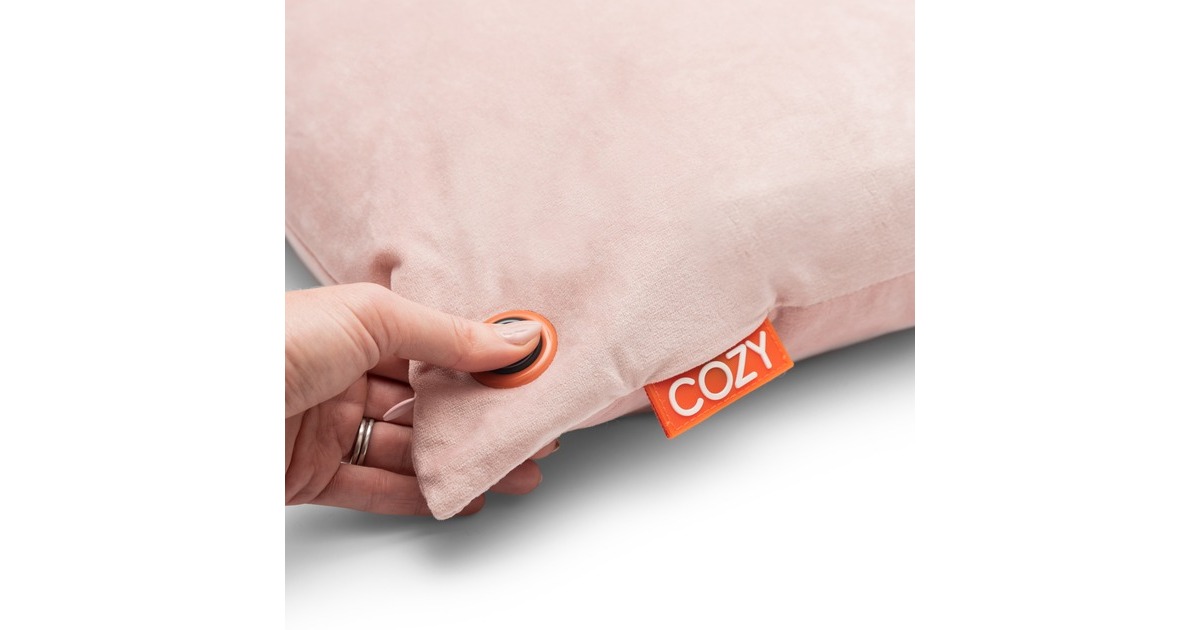 CozyUna Velvet 45 x 45 cm draadloos warmtekussen  (Lichtroze, Powerbank 5000 mAh)