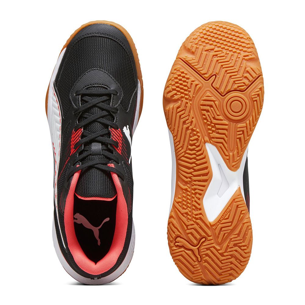 Puma SOLARFLASH II - Chaussures handball Homme black/fire orchid/puma white/gum