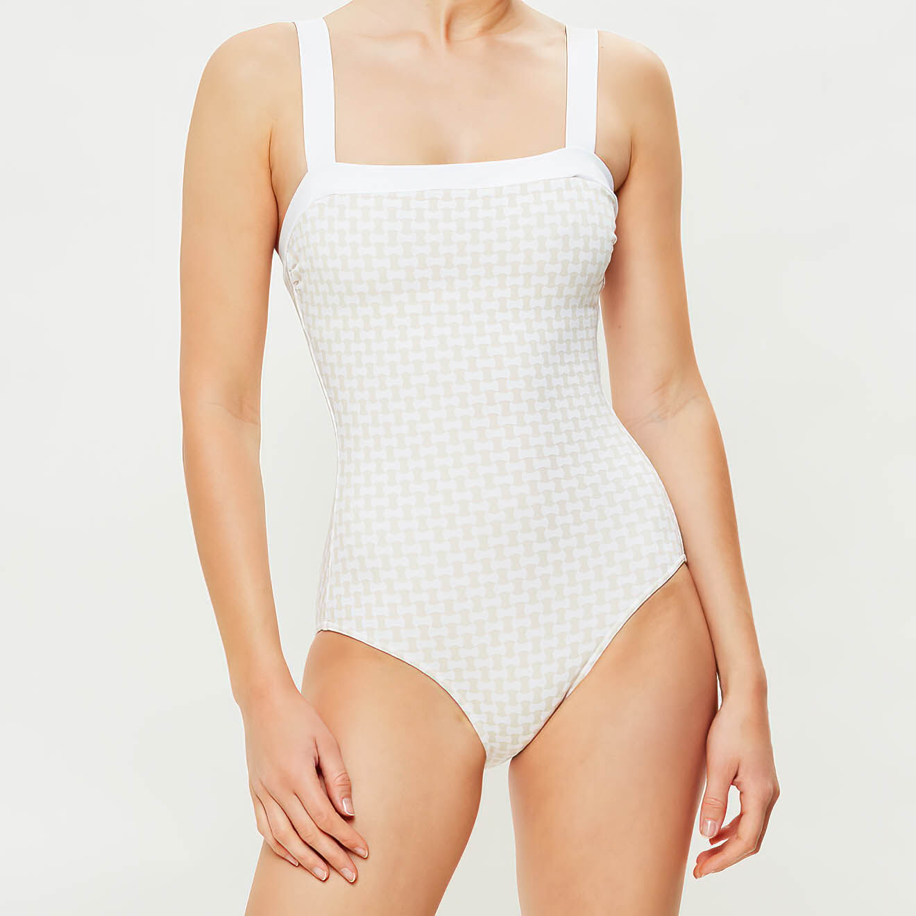 Iodus Maillot de Bain 1 Pièce Pantxoa blanc/beige