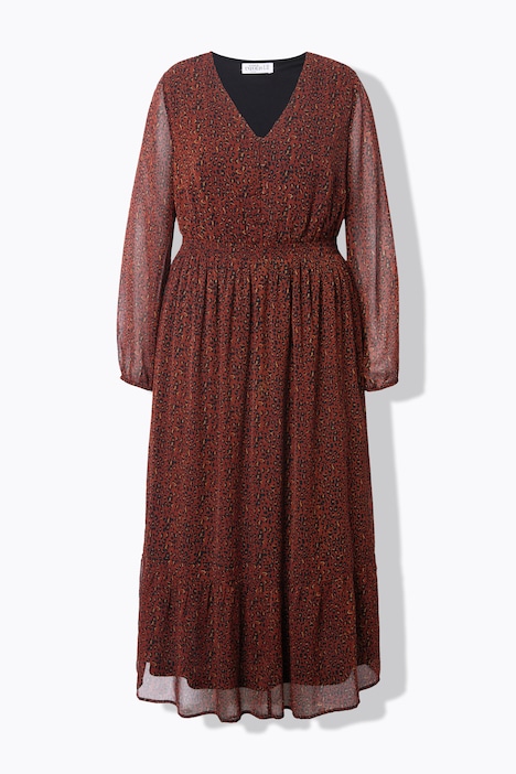 Leo-Maxikleid, A-Line, Leo, Knopfleiste
