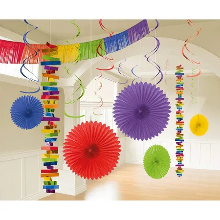 amscan Deko-Set Regenbogen 18-teilig