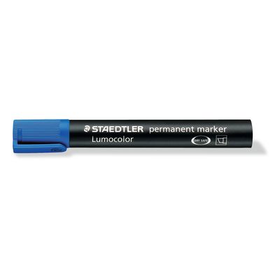 STAEDTLER Lumocolor 350 - Marqueur permanent - pointe biseau - bleu