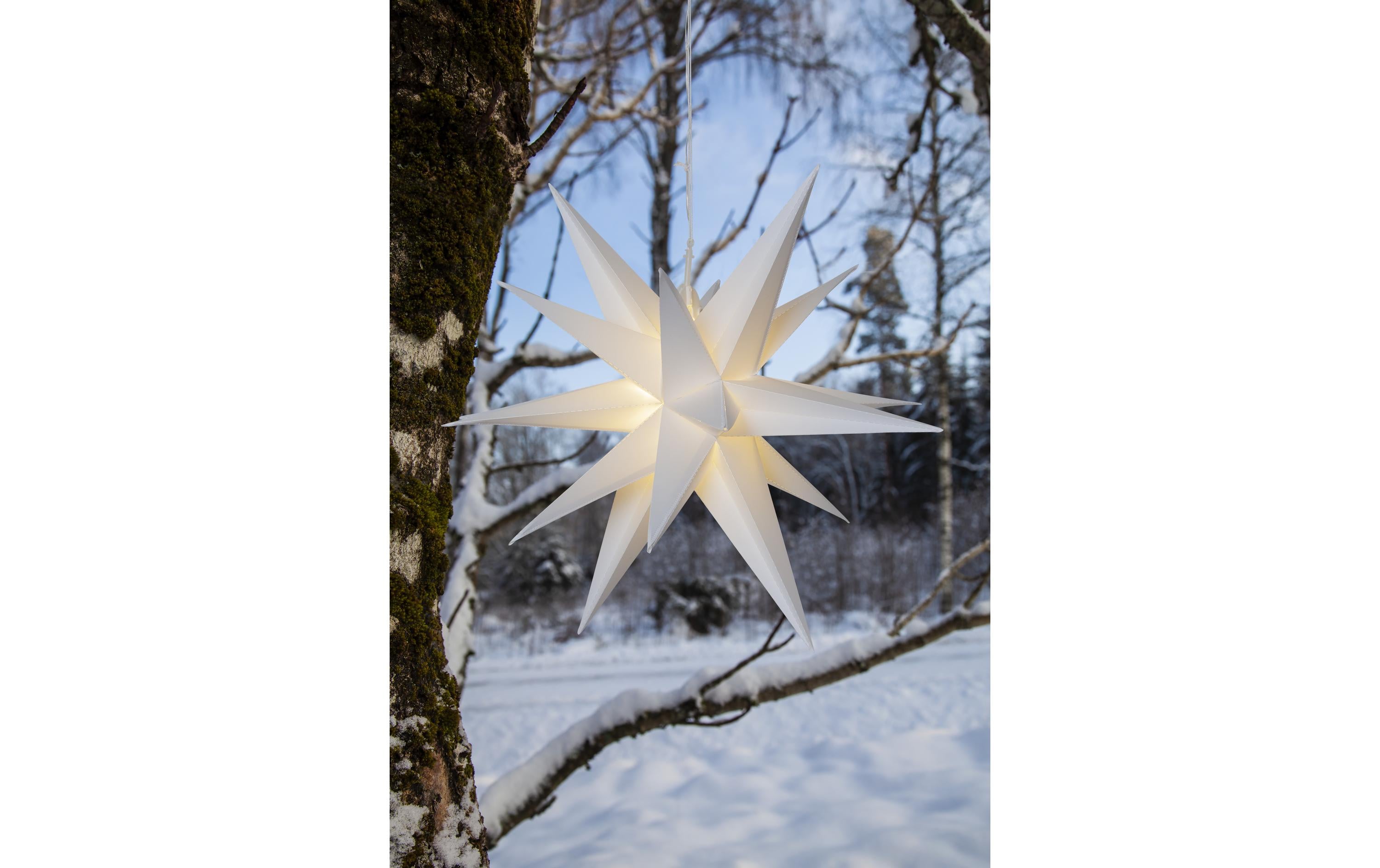 Hänger Alice Stern, 57 cm, Weiss3D Leuchtstern