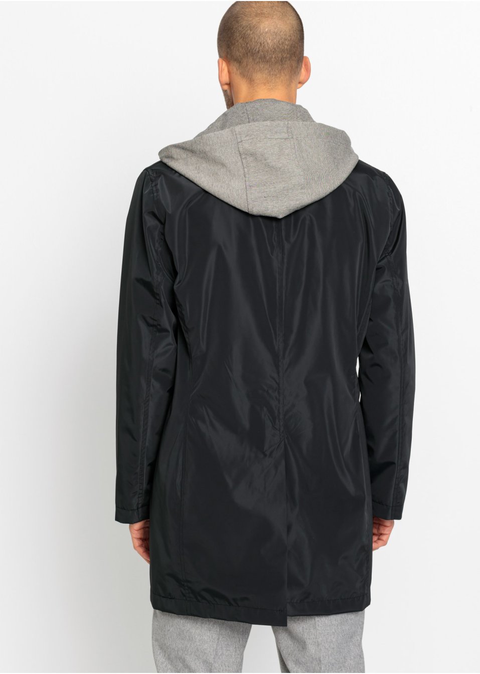 Manteau court avec empiècement à capuche amovible