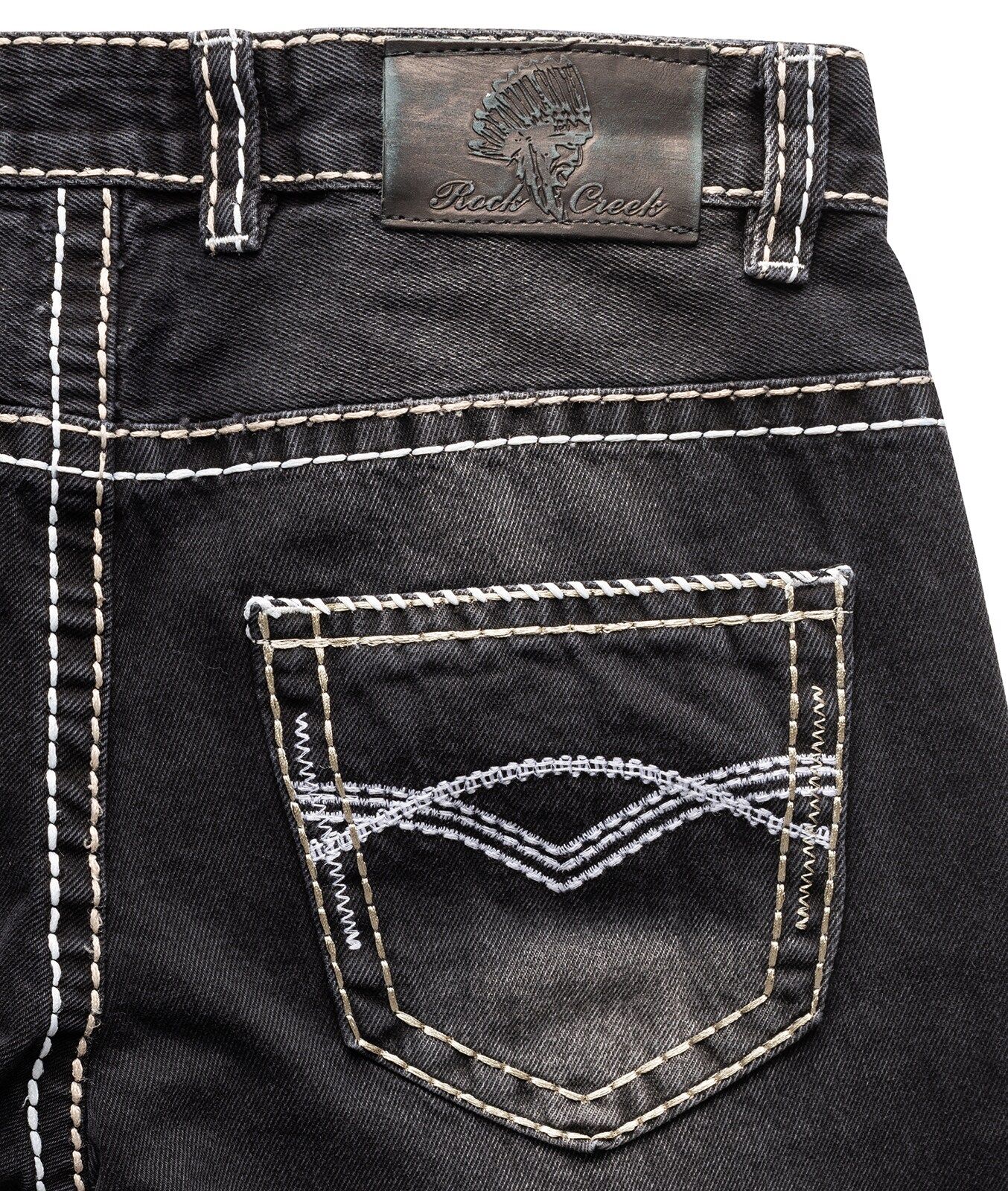 Rock Creek Jeans Comfort Fit dicke Nähte Loose Fit