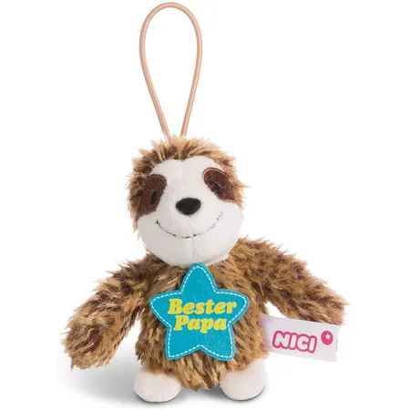 NICI Faultier Plüsch mit Loop und Spruch Bester Papa 8 cm