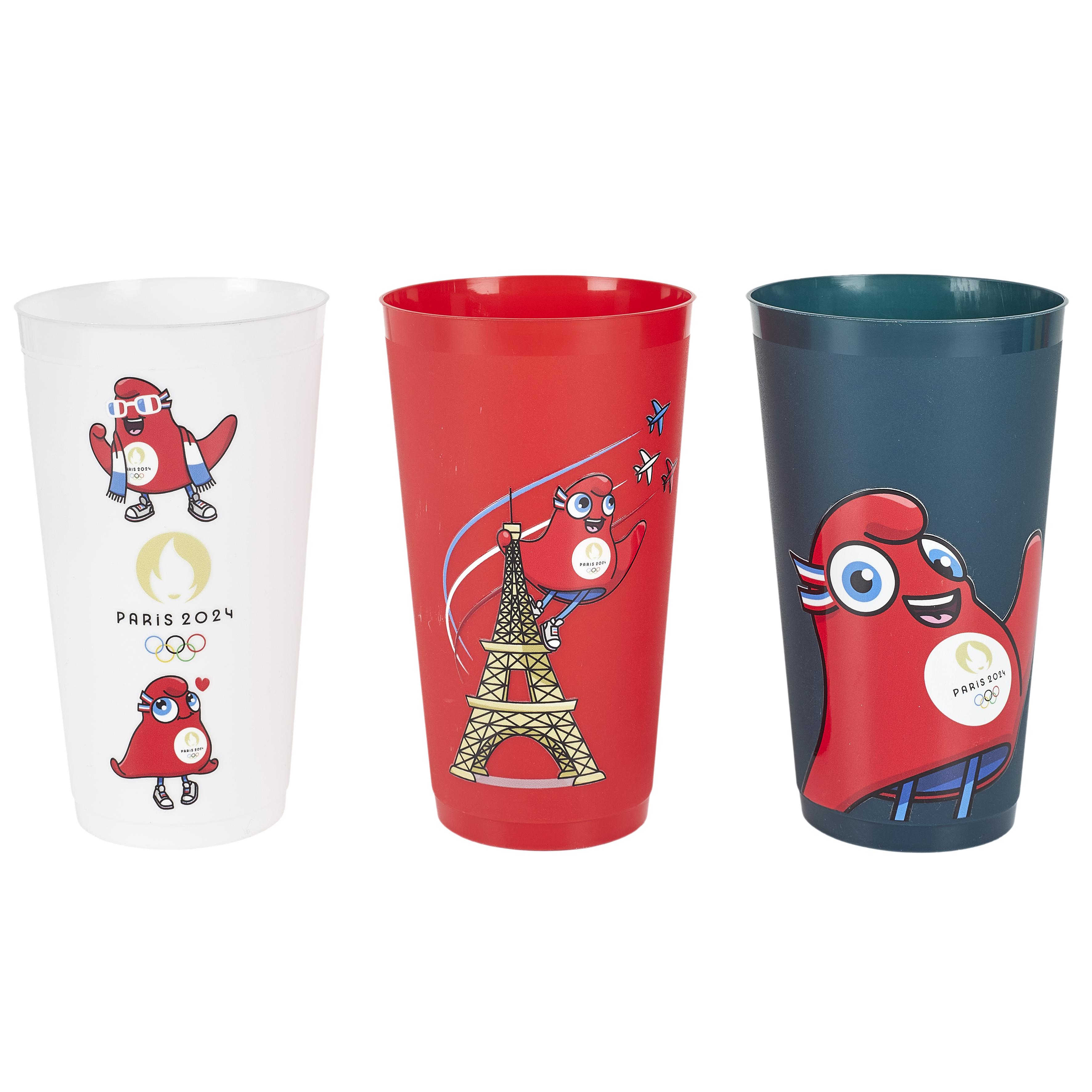 GOBELET REUTILISABLE MASCOTTE TRILOGIE 65CL