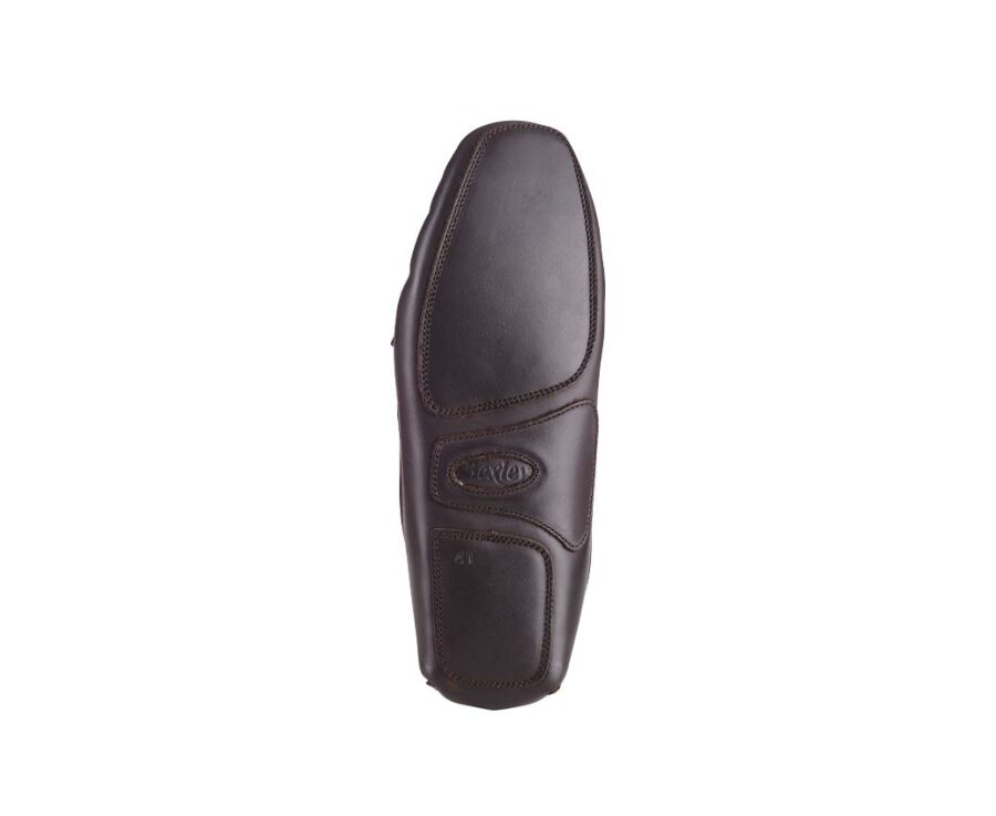 Chaussons homme cuir Chocolat
