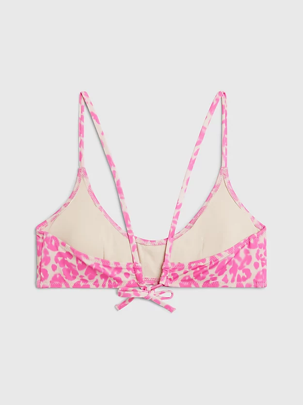Top de biquíni estilo bralette - CK Leopardo