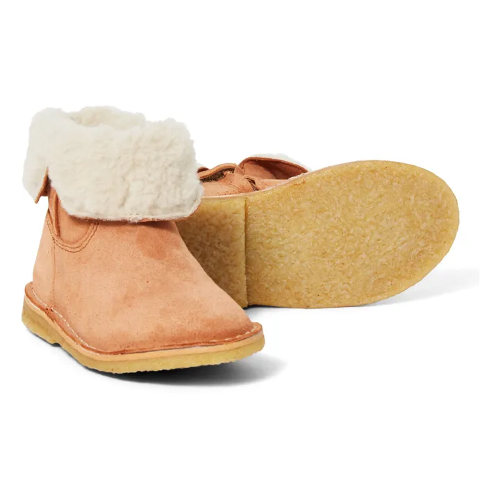 Emile et Ida Boots Cuir Fourrées Chowchow | Camel