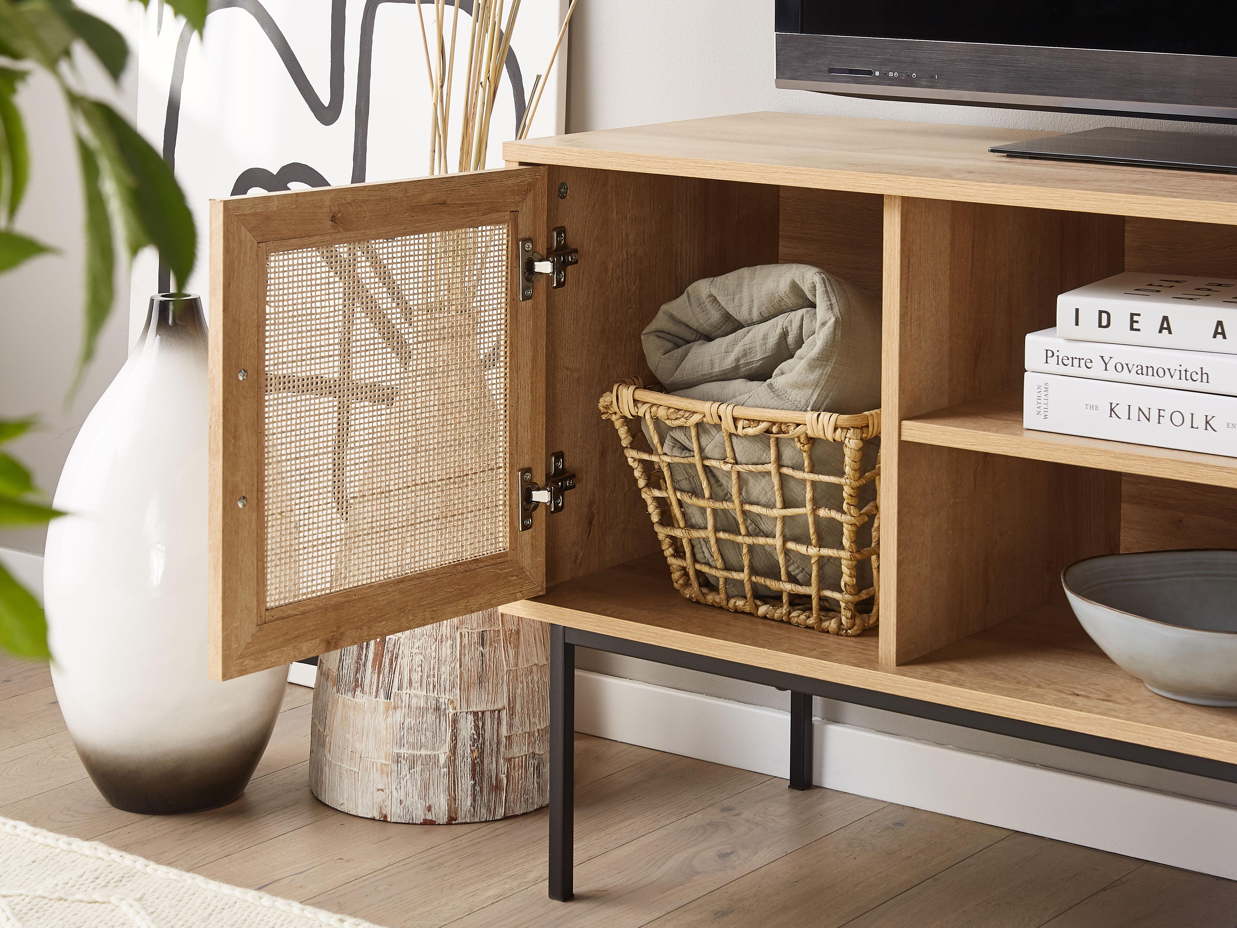 TV-meubel PASCO Rotan Lichtbruin