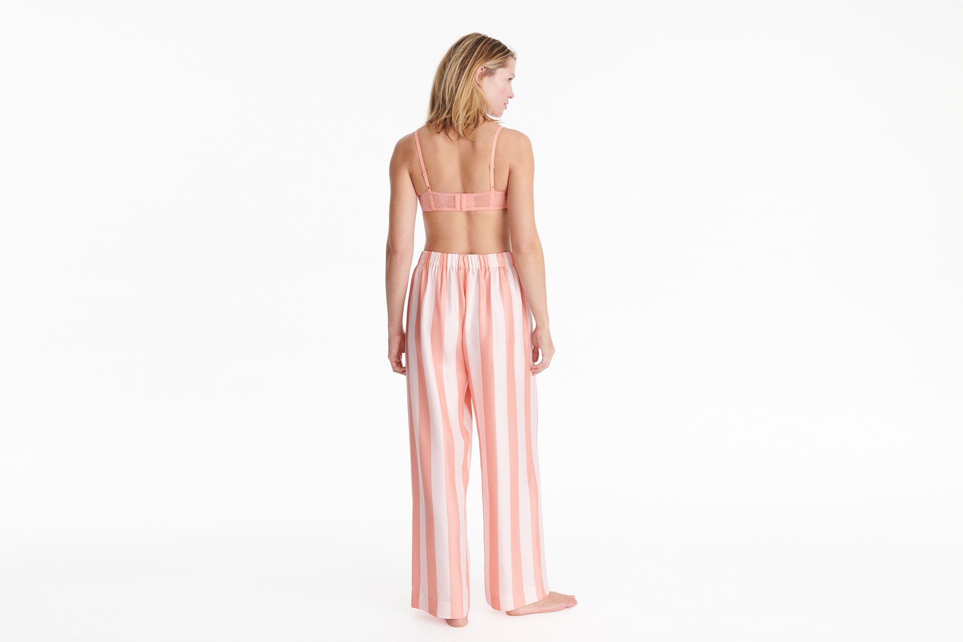 Perla Pantalon RAYURE SEL ROSE