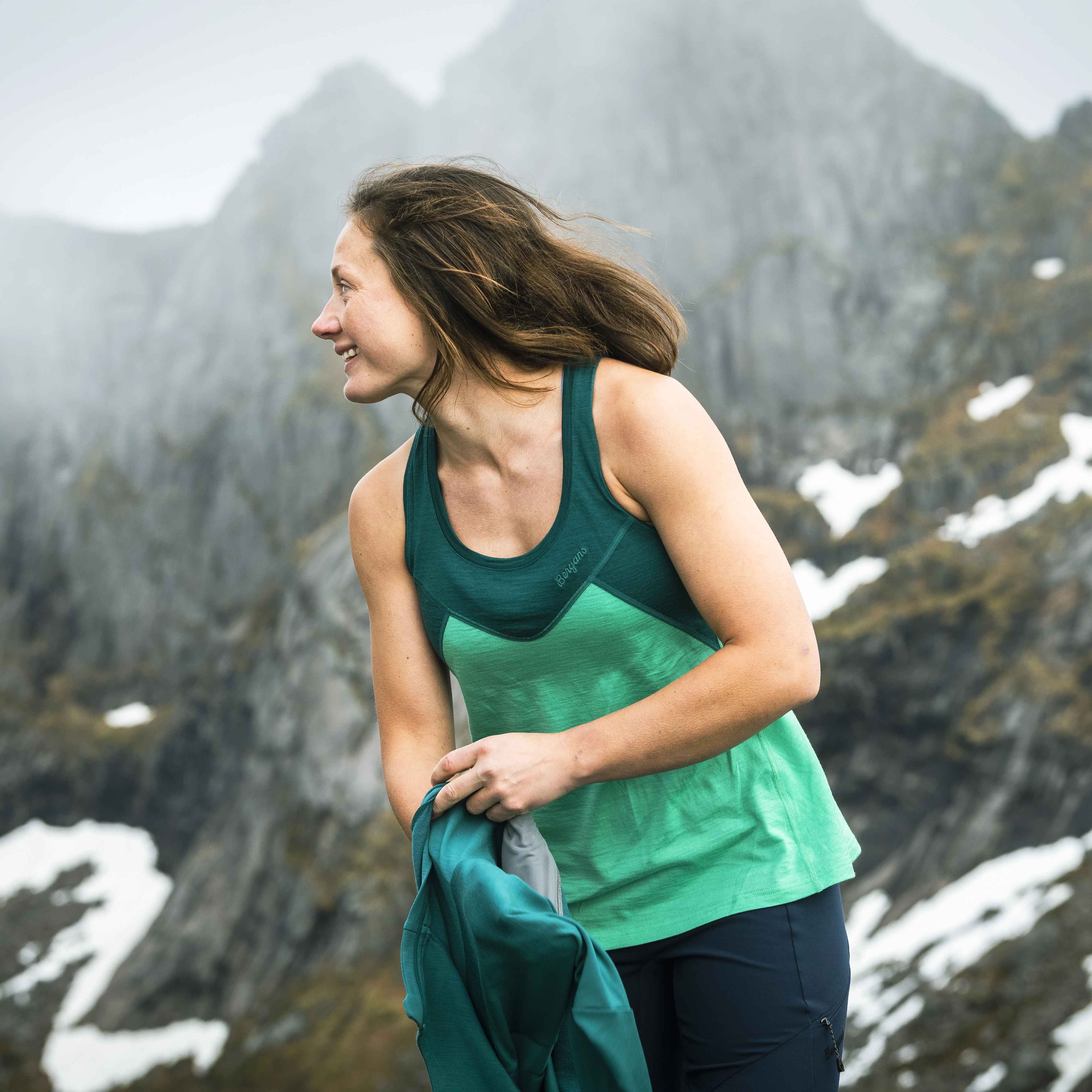Tind Wool Top Women Light Malachite Green / Malachite Green
