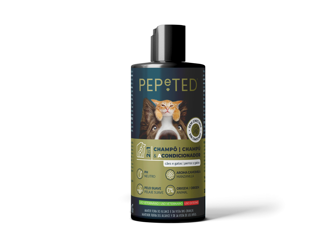 CHAMPÔ PARA ANIMAIS PEPE TED 2EM1 250ML