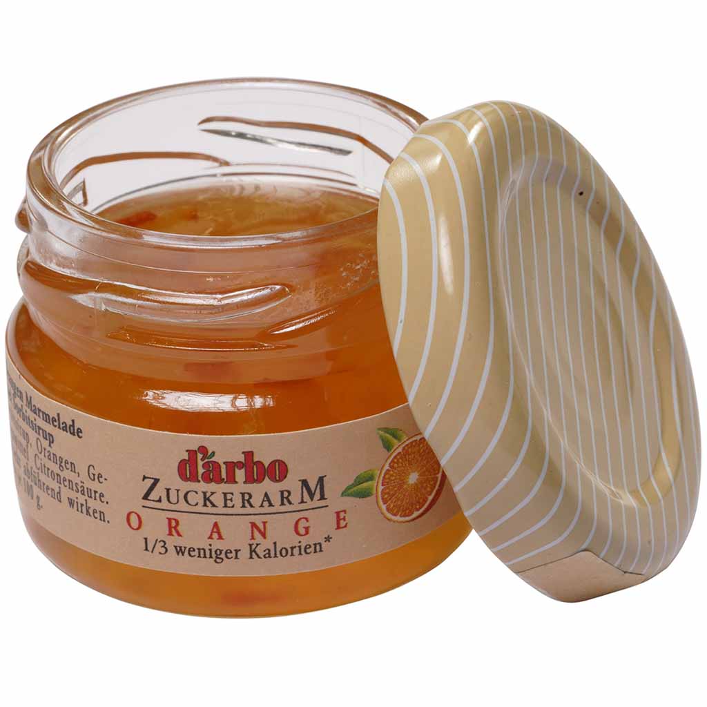 Darbo Fruchtaufstrich Zuckerarm Orange Minigläser 60x28g=1680g MHD:14.2.26