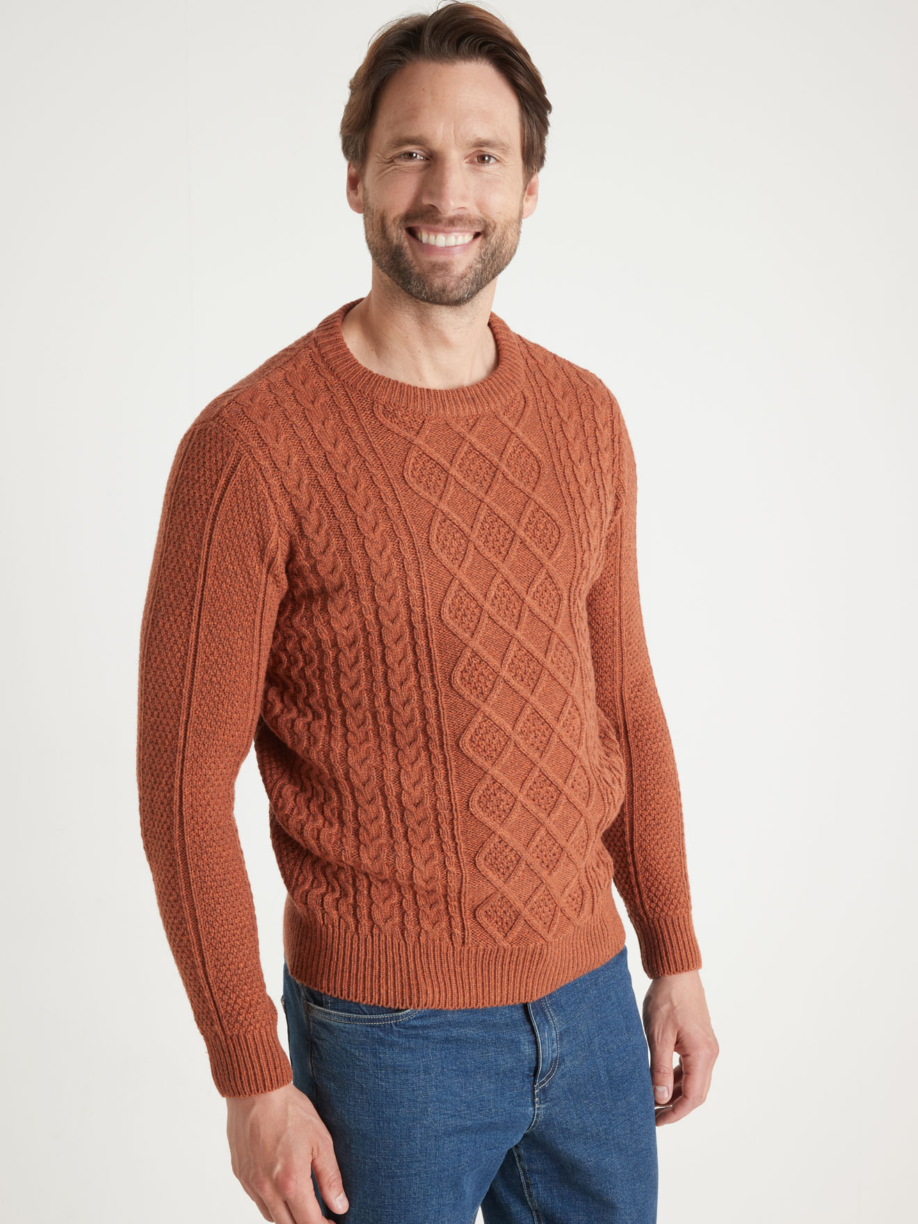 Pull torsadé encolure ronde