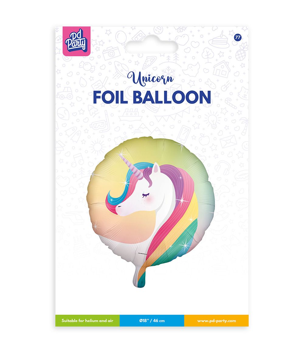 Unicorn Helium Ballon Leeg 46cm