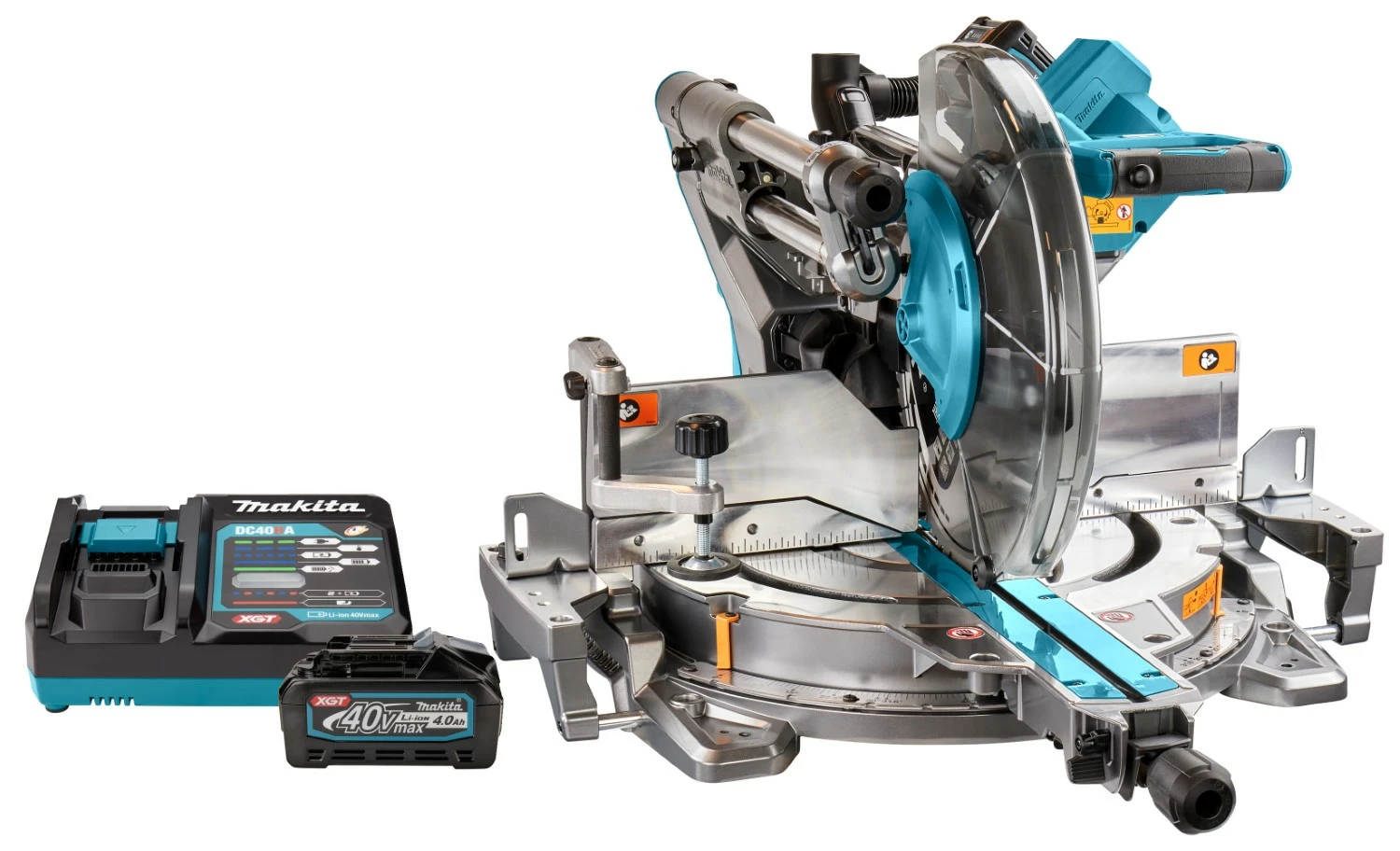 Makita LS003GM102 40V Max Li-Ion accu radiaal afkortzaag set (1x 4,0Ah) incl. AWS zender - 305mm
