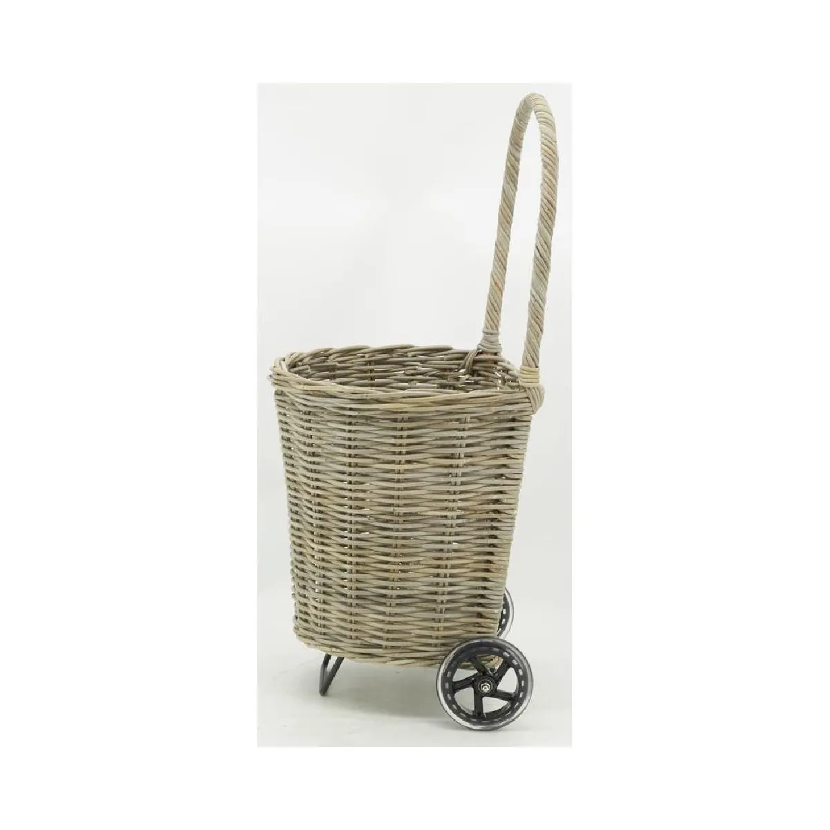 Aubry Gaspard Chariot à bûches rotin droit