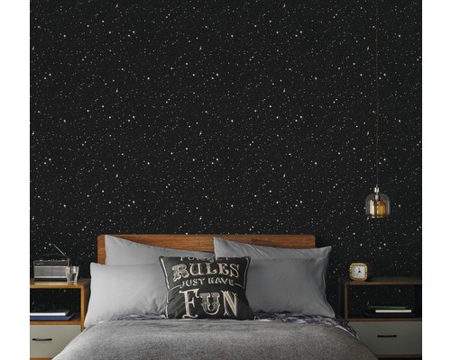Vliesbehang 104825 Galaxy zwart