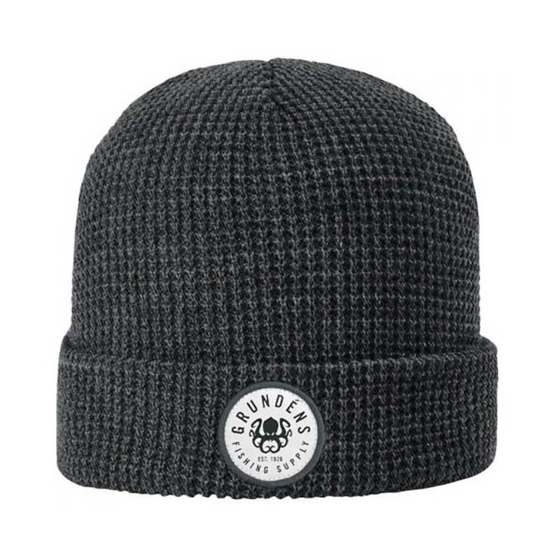Bonnet Homme Grundéns Kracken Waffle Beanie Heather Charcoal - Gris