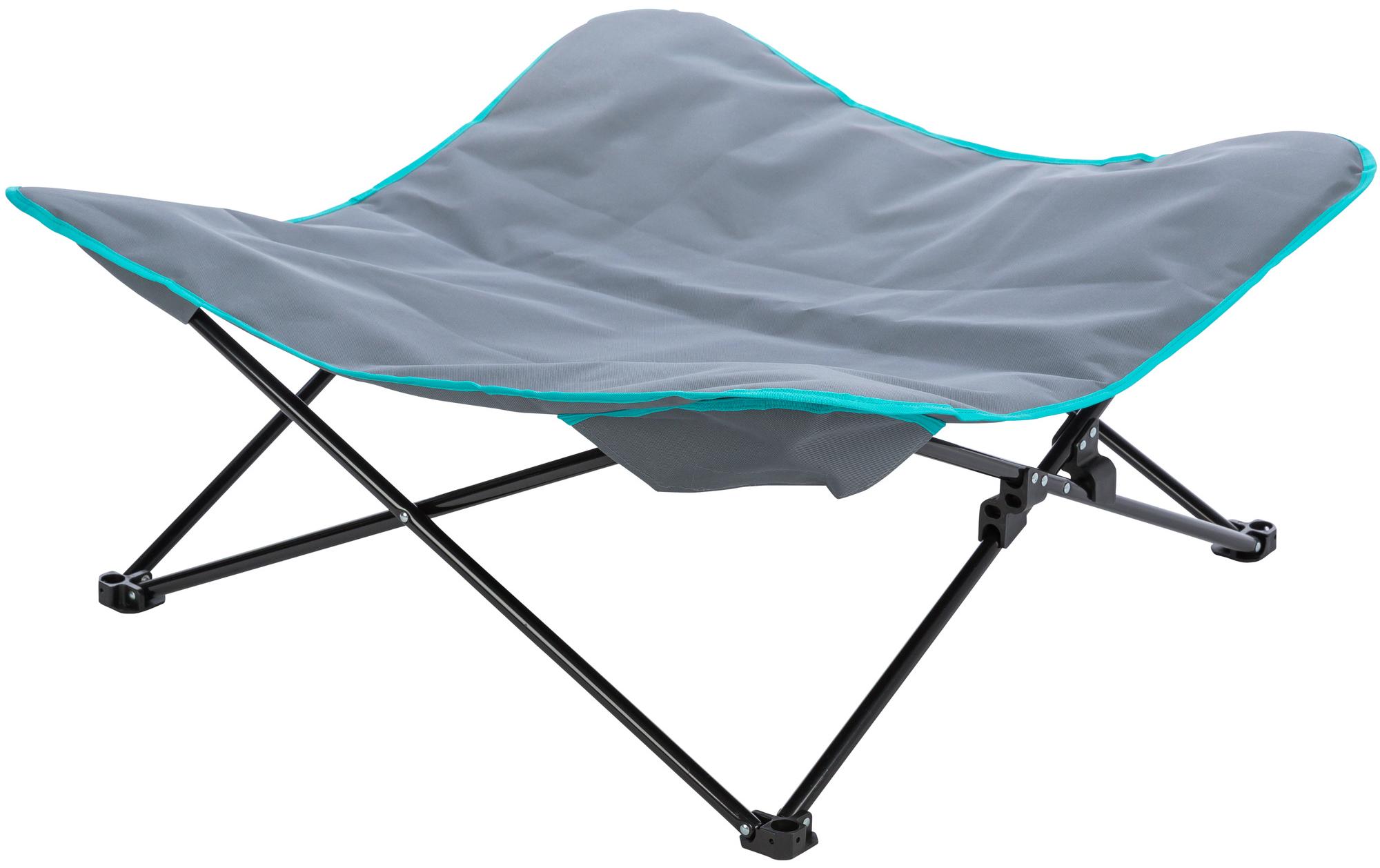 Camping-Bett, bis 35 kg, 88 x 32 cm, Dunkelgrau/PetrolBett für Hunde