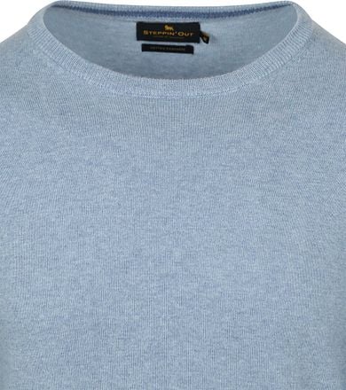 Steppin' Out Trui Cotton Cashmere Sky Blauw PU-O-COCASH-STEPP-SKY kopen