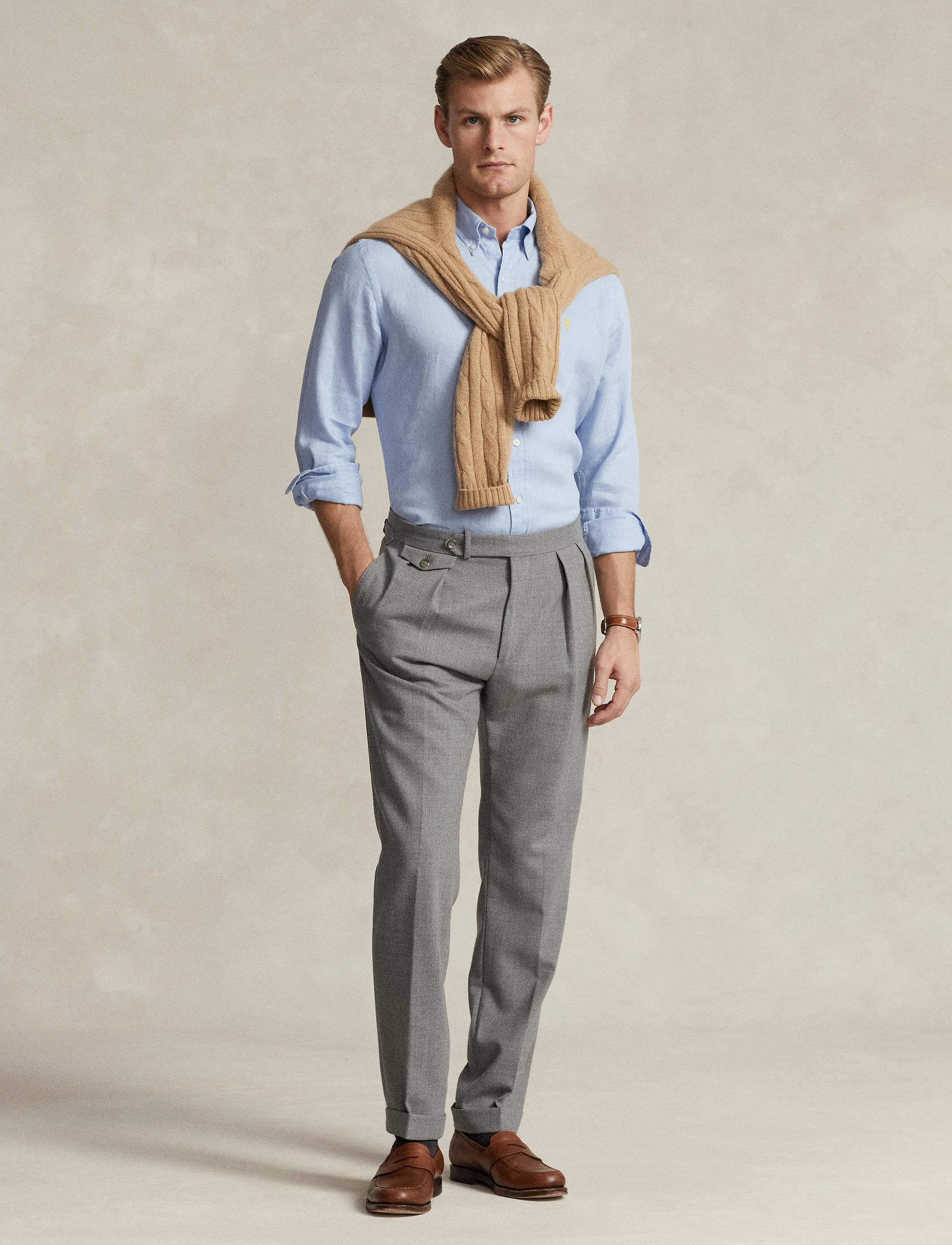 Polo Ralph Lauren| Herren Leinenhemd Slim Fit Langarm